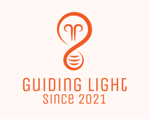 Orange Light Bulb logo design