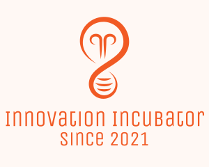 Orange Light Bulb logo