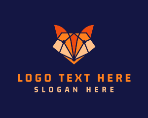 Geometric Fox Animal logo