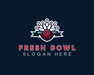 Bowling Alley Sports Tournament logo design