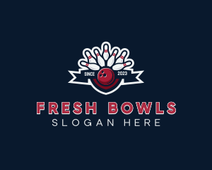 Bowling Alley Sports Tournament logo design