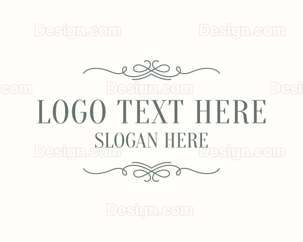 Serif Calligraphy Wordmark Logo