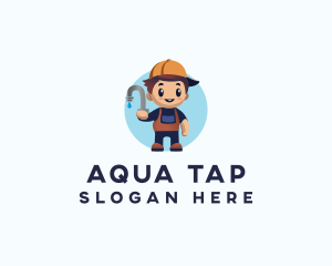 Plumber Faucet Pipefitter logo design