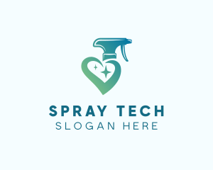 Heart Bottle Sprayer Cleaning logo