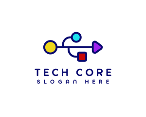 USB Tech Data logo design