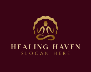 Healing Yoga Meditation logo design