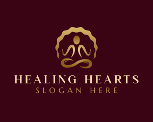 Healing Yoga Meditation logo design