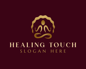 Healing Yoga Meditation logo design