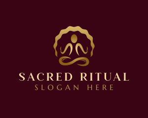 Healing Yoga Meditation logo design