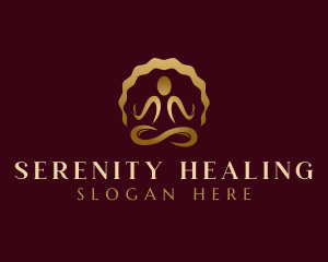 Healing Yoga Meditation logo design