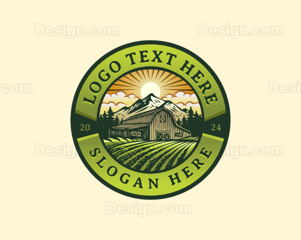 Barn Agriculture Farm Field Logo