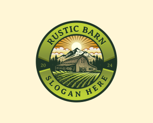 Barn Agriculture Farm Field logo design