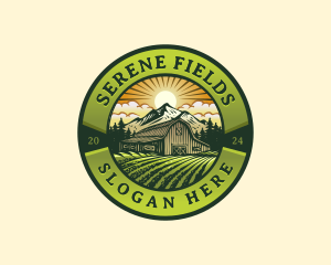 Barn Agriculture Farm Field logo design