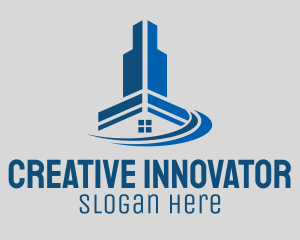 Blue Engineering Innovation logo design