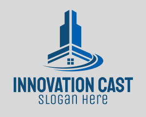 Blue Engineering Innovation logo design