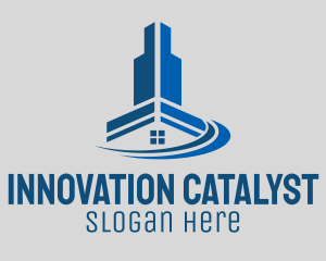 Blue Engineering Innovation logo design