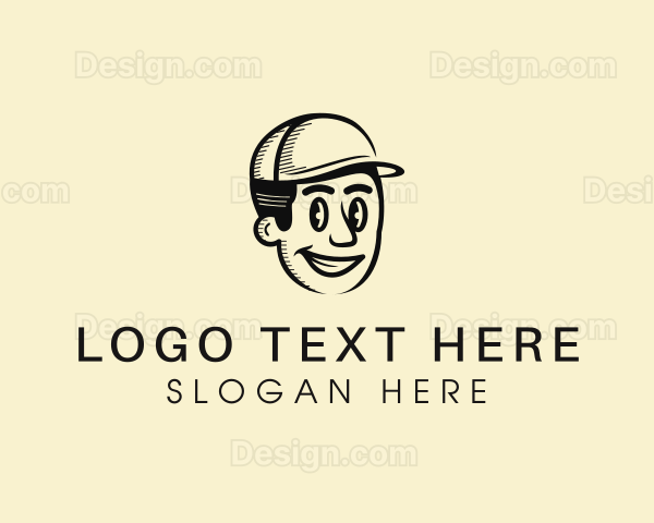 Smiling Retro Handyman Logo