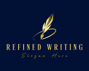 Pen Quill Writing logo design