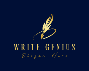 Pen Quill Writing logo design