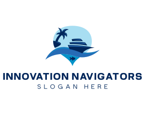 Ship Location Pin logo design