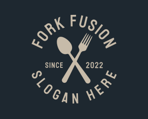 Spoon Fork Restaurant Wordmark logo design