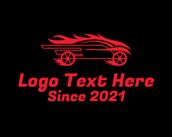 Flaming Race Car logo