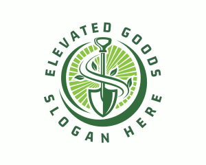 Plant Shovel Gardening logo design