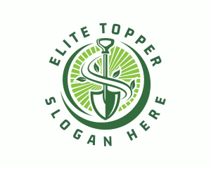 Plant Shovel Gardening logo design