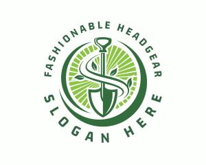 Plant Shovel Gardening logo design