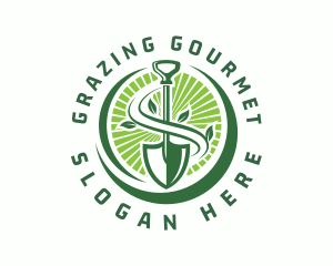 Plant Shovel Gardening logo design