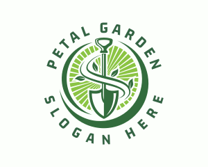 Plant Shovel Gardening logo design