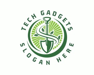 Plant Shovel Gardening logo design