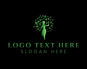 Woman Tree Nature Logo