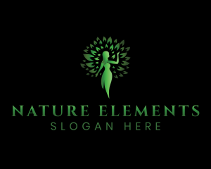 Woman Tree Nature logo design