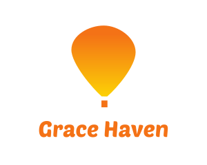 Orange Hot Air Balloon Logo