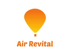 Orange Hot Air Balloon logo design