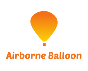 Orange Hot Air Balloon logo design