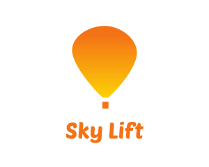 Orange Hot Air Balloon logo design