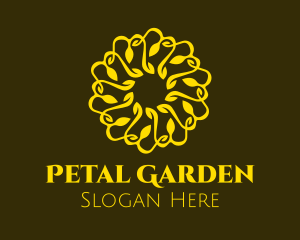 Golden Yellow Mandala logo design