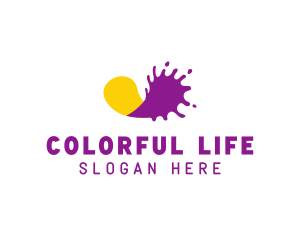 Paint Color Splash  logo design