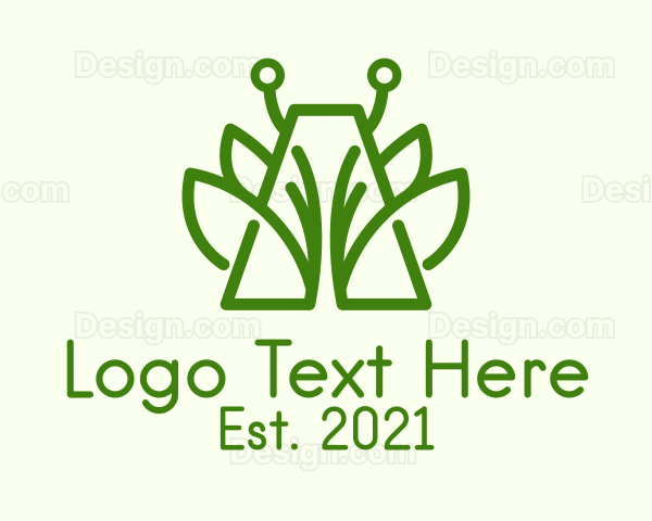 Green Symmetric Plant Logo