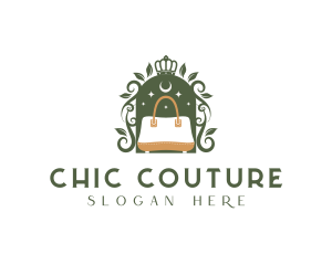 Floral Crown Bag logo design