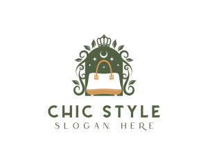 Floral Crown Bag logo design