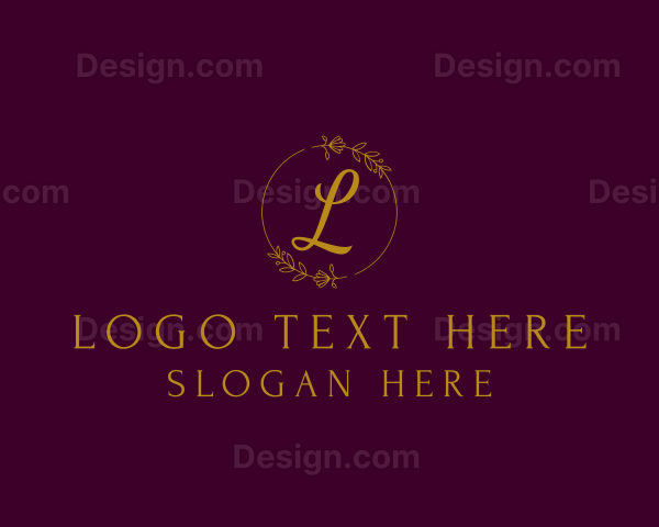 Elegant Floral Wreath Logo