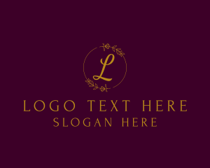 Elegant Floral Wreath Logo