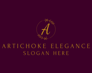 Elegant Floral Wreath logo design