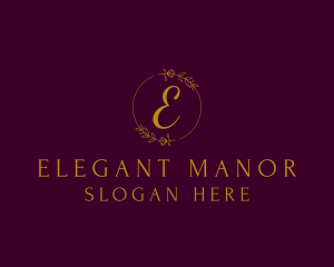 Elegant Floral Wreath logo design