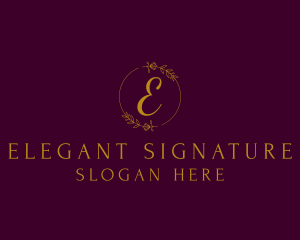 Elegant Floral Wreath logo design