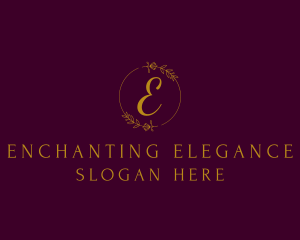 Elegant Floral Wreath logo design