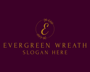 Elegant Floral Wreath logo design